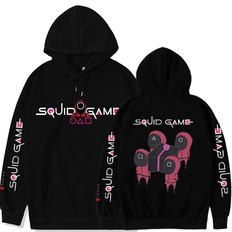 

Squid Game Solid Hoodies Men Women Pullover Cosplay Korean Drama Sweatshirts Hooded Casual Streetwear Outfits 2021 Sweater
