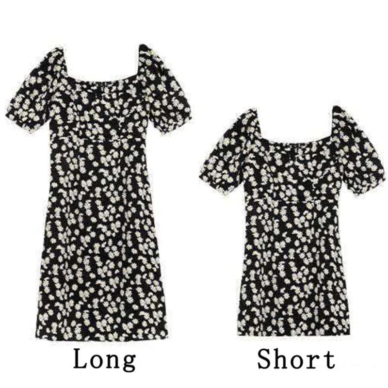 

Summer 2020 New Fashion Daisy Diagonal Cut Neck Dress Female Plus Size Casual Chiffon Floral Plus Size Dress