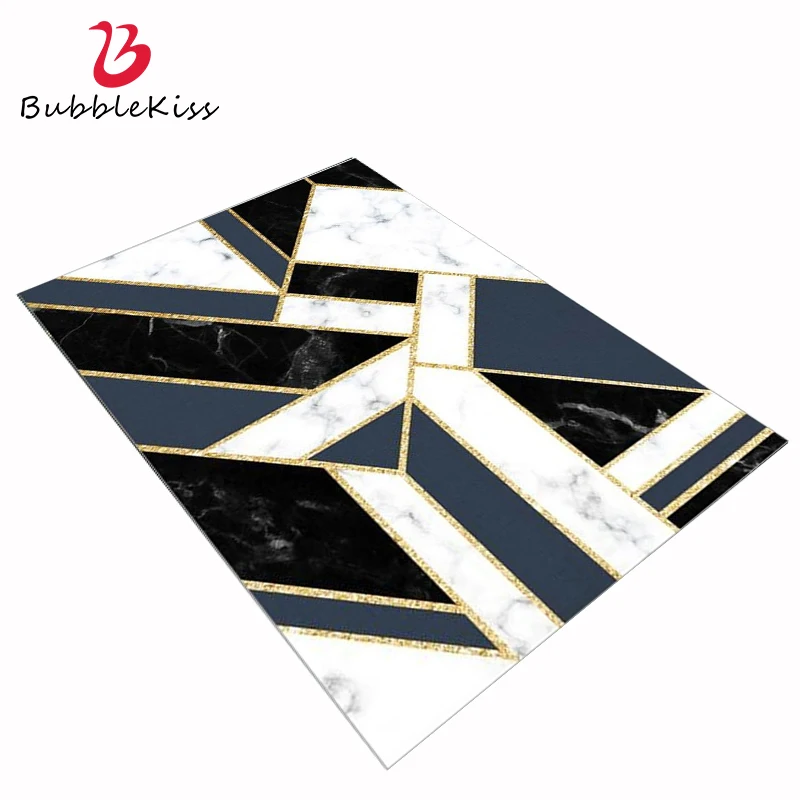 Пузырь поцелуй Rugs And Carpets шелковистый для Гостиная черный белый цвет Мрамор