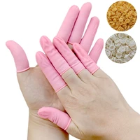 disposable fingertip protective gloves pinkwhiteyellow durable dust free and powder free rubber non slip rubber finger cots