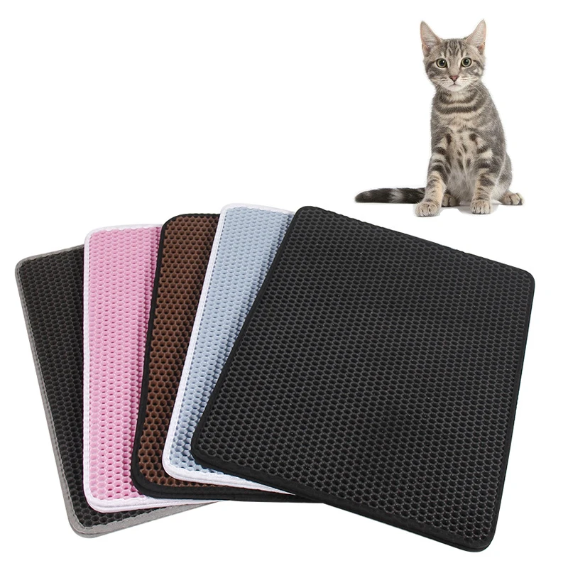 Pet Cat Litter Mat Double Layer Litter Cat Bed Pads Trapping Pets Litter Box Mat Pet Product Bed For Cats House Clean mat