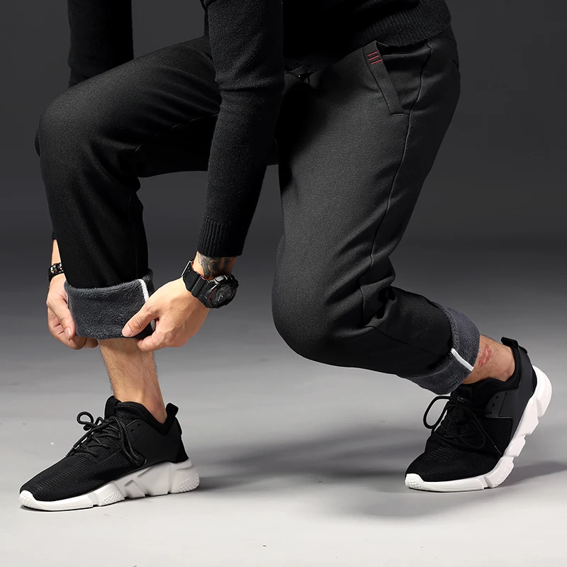 Vomint новые мужские брюки плюс бархат карман стрейч Тонкий пошив сезоны Прямые