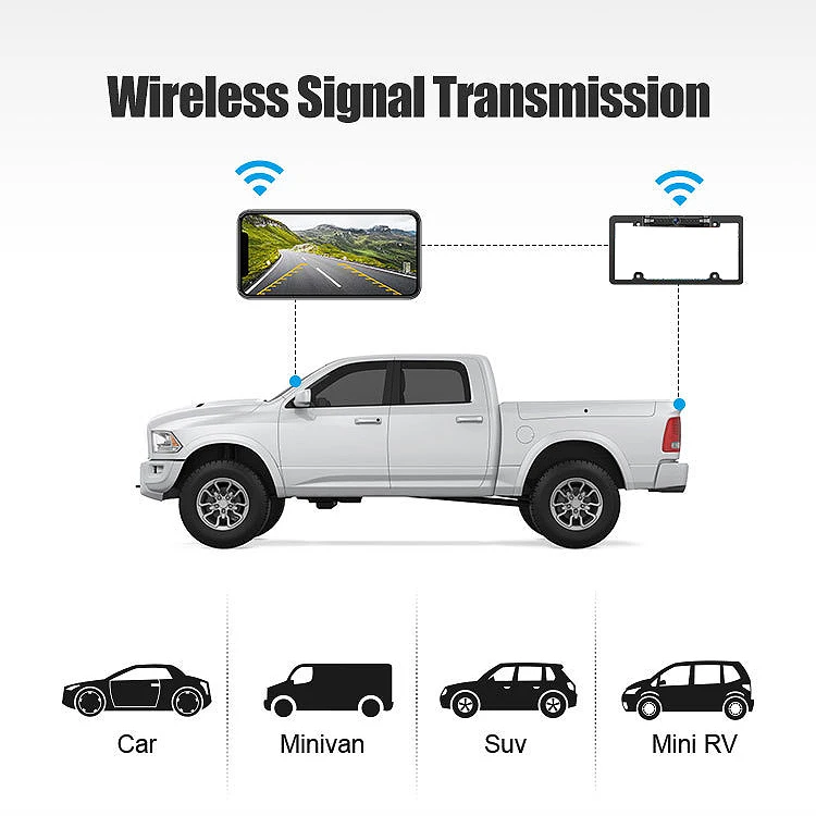 170 градусов Автомобильный номерной знак резервная камера WiFi беспроводная