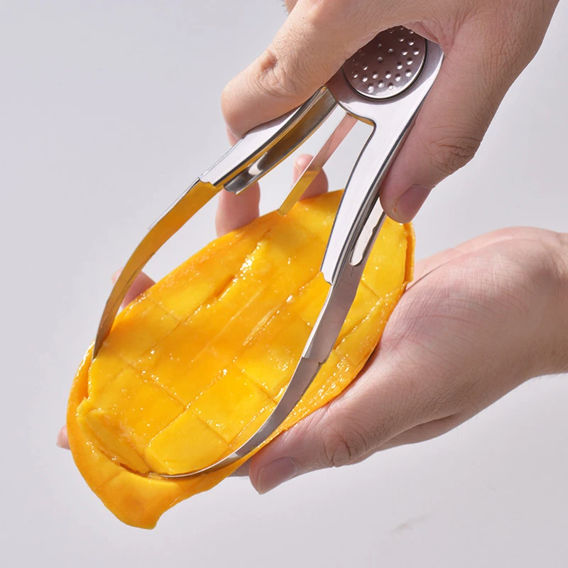 

17.8*7.5*1.7cm Mango Slicer Stainless Steel Peeler Fruit Parer Dig Fruit Flesh Remove Peel Tool 1 Pcs