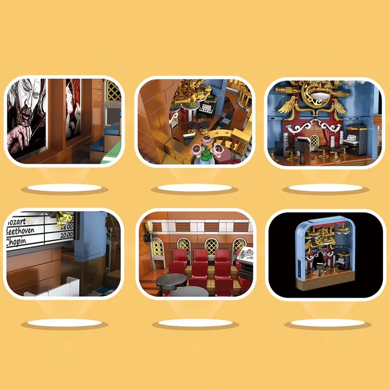 

On Sale MOULD KING Building Blocks 16032 with Led Parts Concert Hall 2875 PCS Bricks Model Sets MOC Creative Toys Gifts for Kids