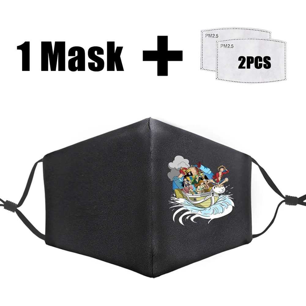 

One Piece Japan Anime Printed Creative Unisex Masks Quality Dust-proof Mask Creative Breathable Mask Hip Hop Anti-powder Masks