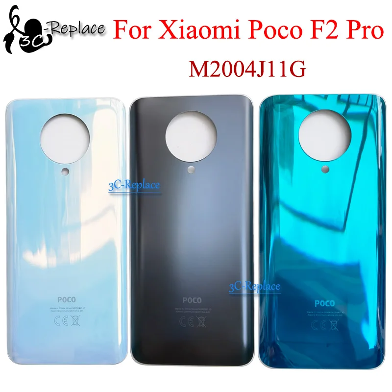 Задняя крышка батарейного отсека для Xiaomi Poco F2 Pro M2004J11G синяя/белая/черная 6 67 дюйма