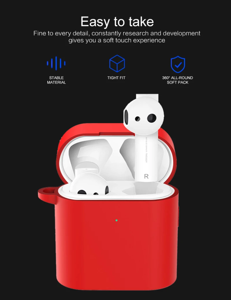 

SiliconeWireless Earphone Charging Box Cover Bag For Xiaomi Air 2 Protective Cover Ag1 100% Brand Newearphone Fashion 1pcs