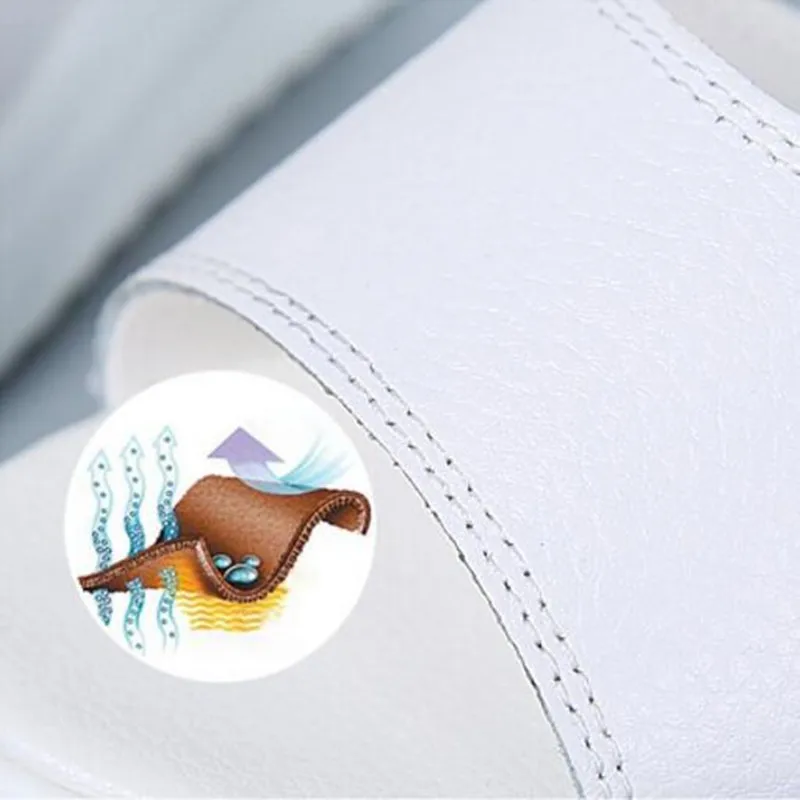 

2018 New Summer Women's Sandals Leather Platform Sandals Women's Fashion Casual Shoes Tooth Sandals Leather Slippers Footwear