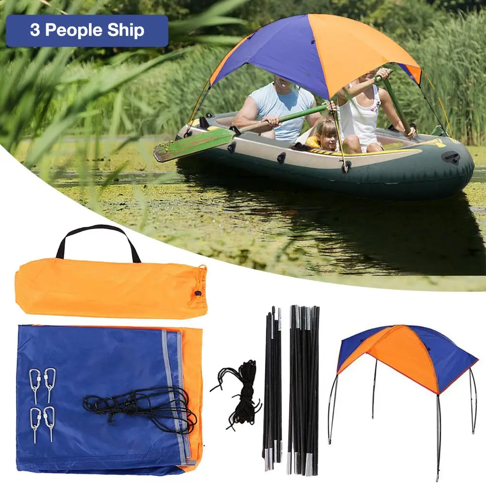 

Inflatable Boat Fishing Sunshade Rain Canopy Kayak Kit Sailboat Canopy Top Cover Folding Sunshade Boat Tent Kayak Accessories