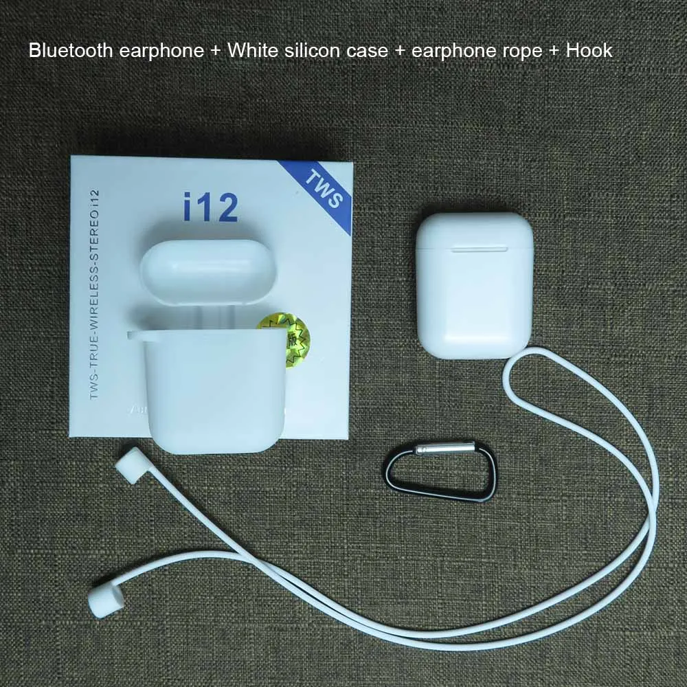 White tws i12 TWS i12 i9S Bluetooth наушники беспроводные наушники для Xiaomi Mi Apple Iphone huawei samsung - Цвет: White tws i12