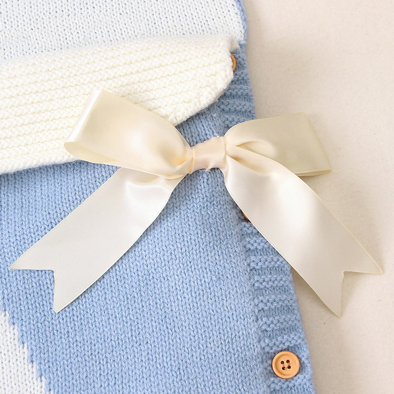 Новый детский спальный мешок с защитой от ударов конверт для коляски вязаный