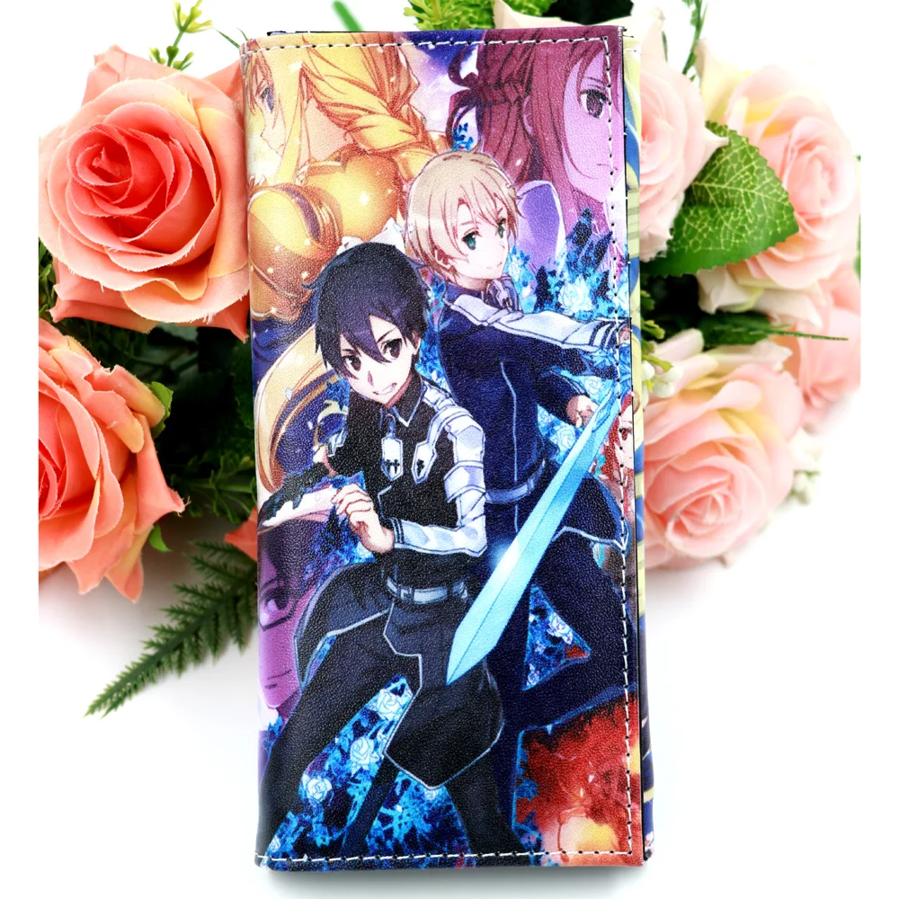 Аниме Sword Art Online SAO клатч кошелек Kirigaya Kazuto Синтетическая кожа с внутренним