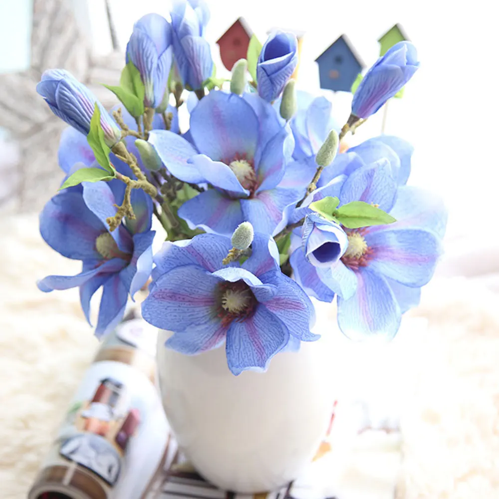 Свадебное украшение сделай сам Орхидея магнолия шелковые цветы искусственные