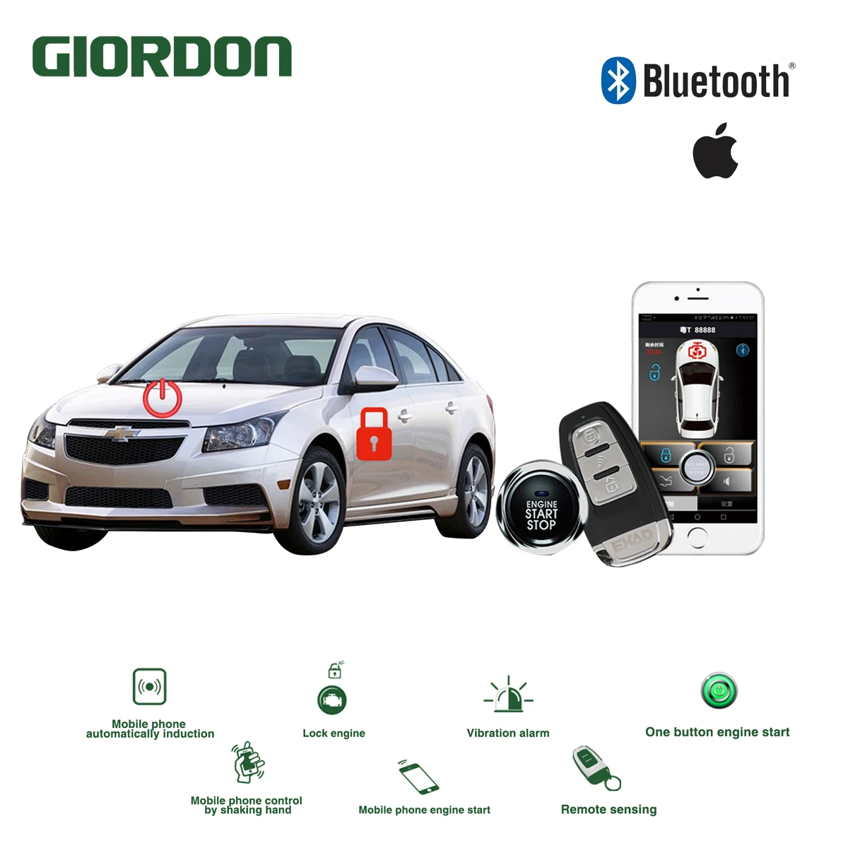 Универсальный БЕСКЛЮЧЕВОЙ вход PKE комфортная система ios приложение телефон