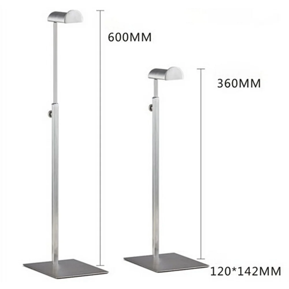 

Adjustable Metal Handbag Display Rack Women Handbag Bag Display Stand Holder Wig Hat Hook Desktop Stand