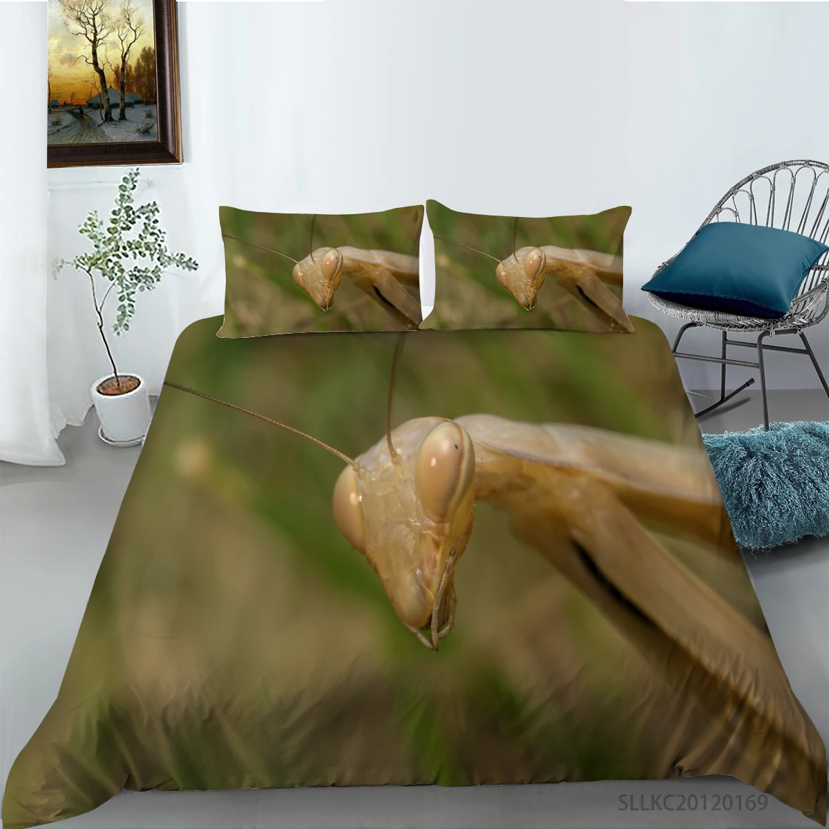 

New 3D Lifelike Insect Printing Duvet Cover Set with pillowcases Bedclothes Home Textiles Drop Shipping