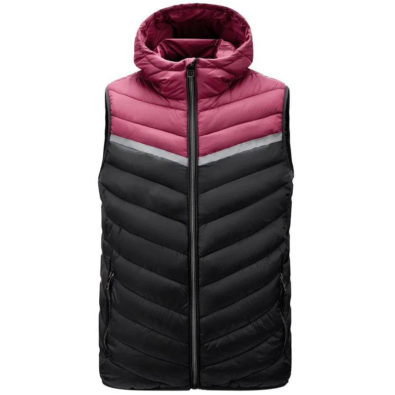 

Men's Padded Vest New Hooded Cotton Vest Jacket Winter Coats Casual Waistcoat Sleeveless Jackets Male Outwear Windproof Clothes