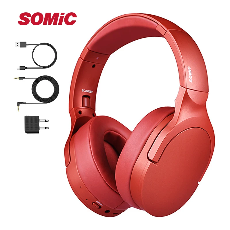 Беспроводная Гарнитура SOMIC SC2000bt Bluetooth 5 0 Hi Fi стереозвук Спортивная Складная