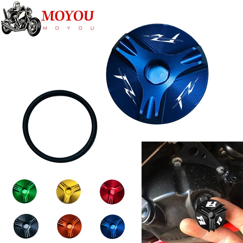 

For Yamaha FZ750 FZ 750 FZ-750 Motorcycle Aluminum Engine Oil Filter Cup Plug Cover screws