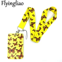 yellow monarch butterfly lanyard for keys phone cool neck strap lanyard for camera whistle id badge cute webbings ribbons gift