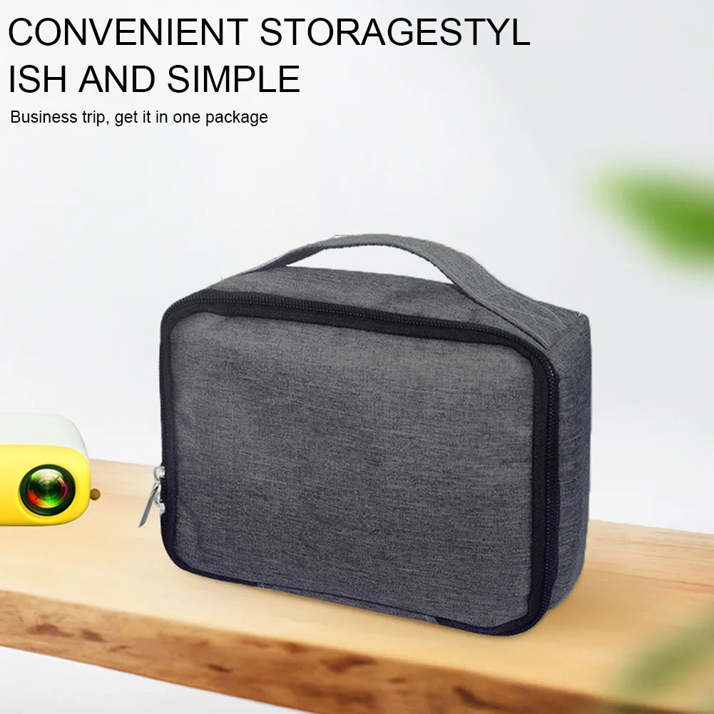 

Storage Carrying With Handle Travel Portable Shockproof Universal Protective Case Projector Bag Zipper Closure Mesh Pocket