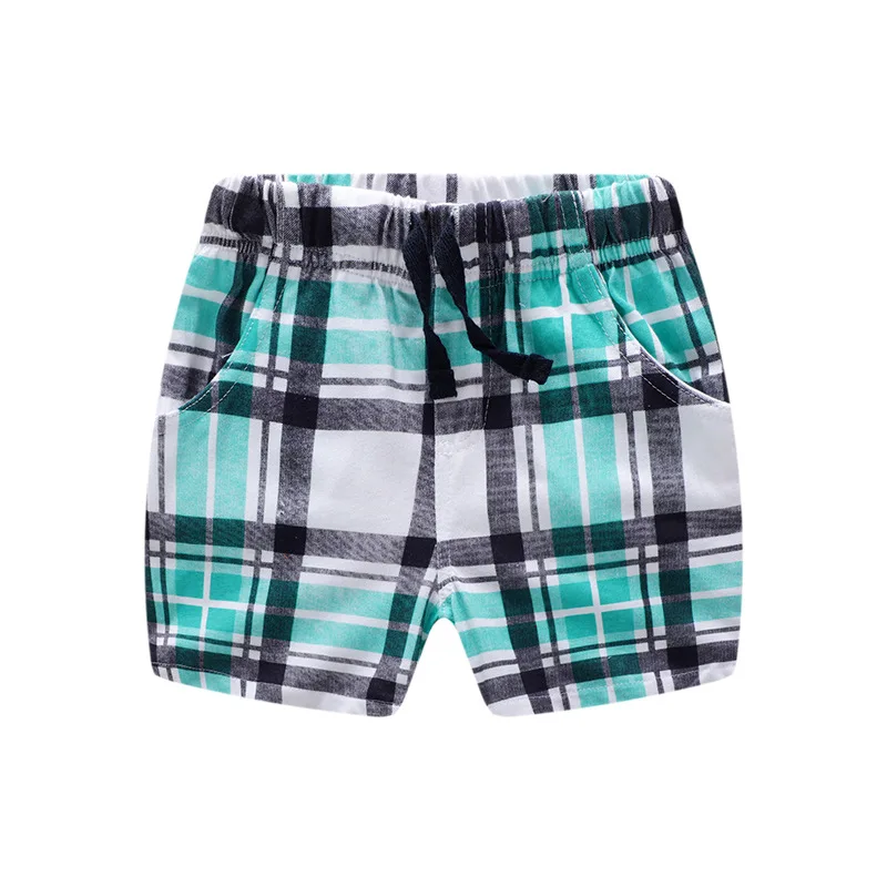 Fashion Kids Boys Clothes Suit Baby Boy Navy Short Sleeve Pullover Tops Sport Plaid Shorts Clothing Set Children Casual |