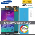 100% Оригинальный 5,7 ''ЖК-дисплей для SAMSUNG Galaxy Note 4 Note4 N910 N910C N910A N910F N910H ЖК-дисплей сенсорный экран дигитайзер