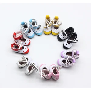 2.8*1.3cm  1/8 BJD Doll Shoes Leather Lace Shoes for Blythes Dolls Toy Shoes Dolls&Accessories