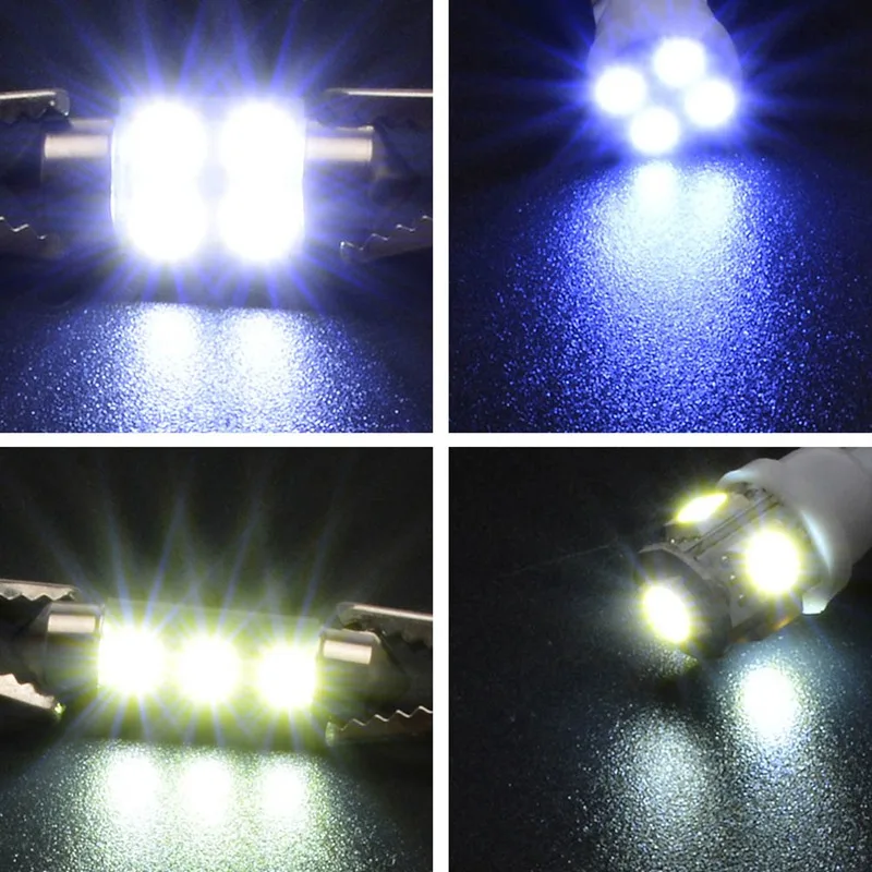 

12V White 14 Pcs 31mm 36mm 41mm Assorted Xenon White Light Bulbs Car Dome Bulb License Plate Interior Reading Trunk Lamp