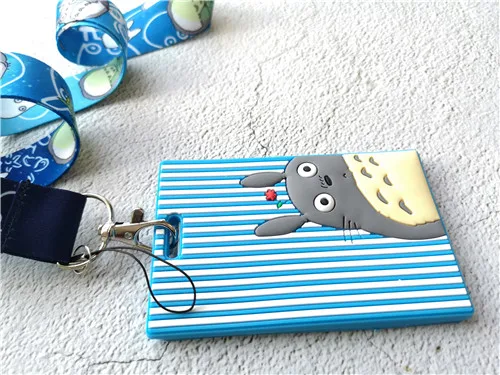 Аниме Синий Мой сосед Тоторо ПВХ именованный держатель для карт