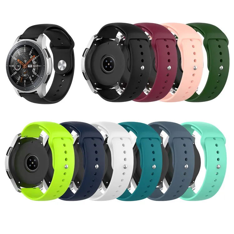 18 мм 20 мм 22 мм силиконовый ремешок для huawei/Withings/samsung gear s3 Galaxy Watch 42 мм 46 мм/Amazfit Bip Smartwatch сменный ремешок