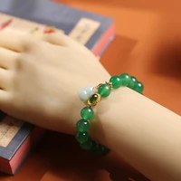 natural green agate women bracelets on hand chain bangles jewelry aesthetic fashion female popular now new 2021 vintage classic
