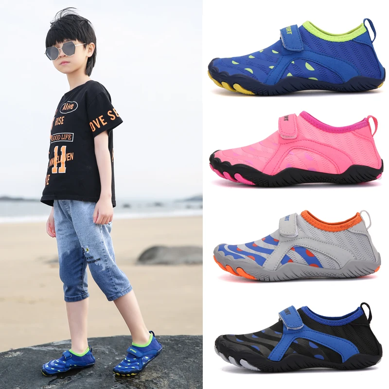 

Children Quick-Dry Upstream Non Slip Wading Shoes Elastic Breathable Water Shoes Outdoor Wearproof Beach Swimming Sneakers