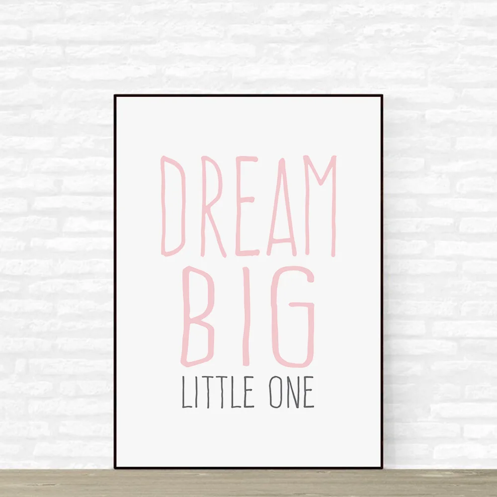 Розовые животные еж слон мечта большая стена искусство холст картины