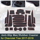 Противоскользящая дверная резиновая подставка для чашек для Chevrolet Trax 2017  2019 2018 Tracker Holden MY17 MY18 MY19 Slot Mat аксессуары для интерьера