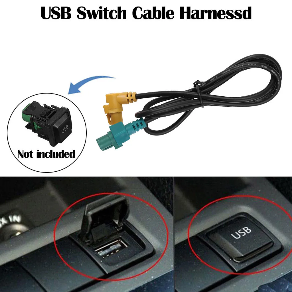 Автомобильный usb-кабель с переключателем для Volkswagen 2005-2013 Jetta MK5 MK6 / Golf Passat B6 B7 # TJ30 |