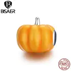 Шарм-подвеска из серебра 925 пробы в виде тыквы