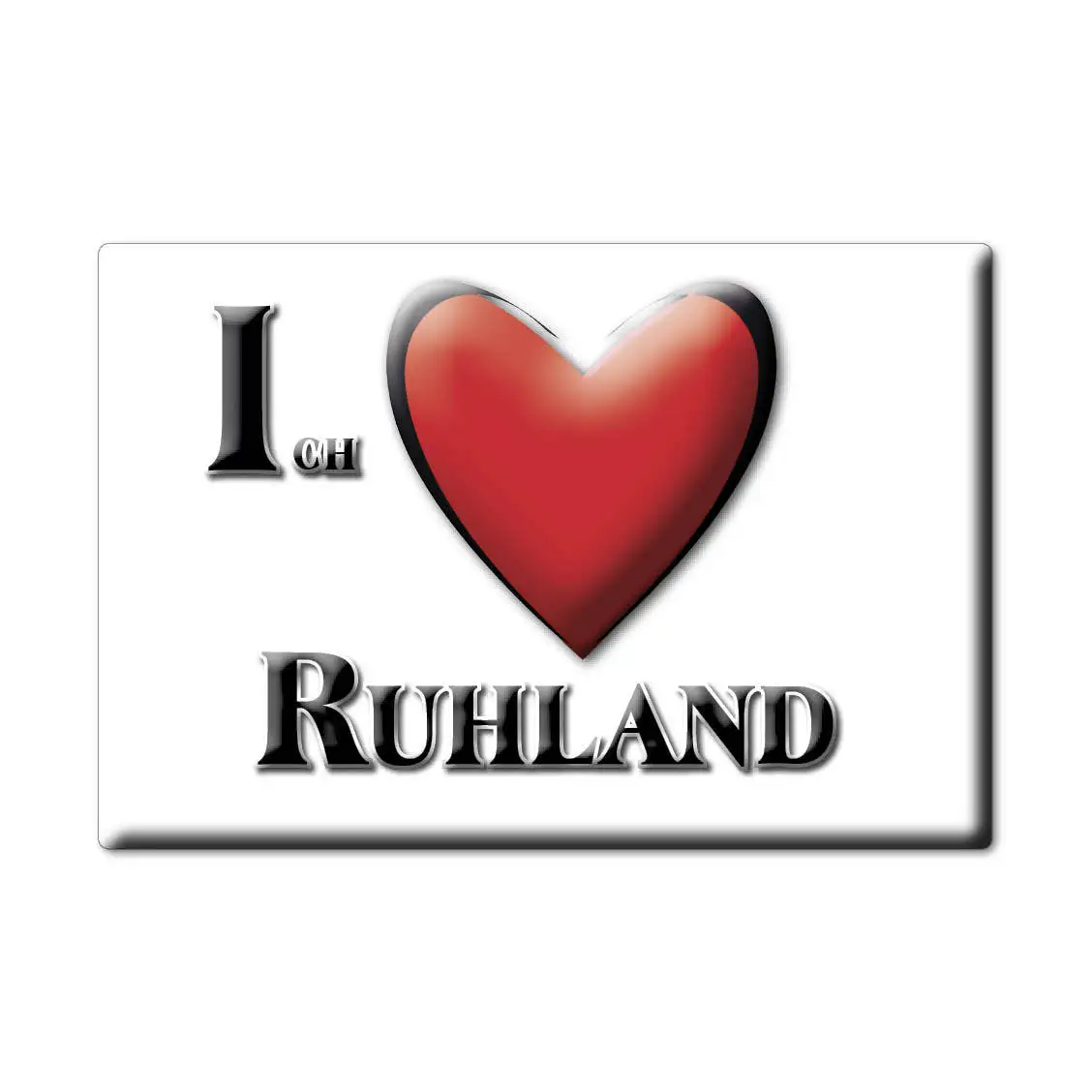 RUHLAND MAGNET LODESTONE BRANDENBURG (BB) GERMANY FRIDGE SOUVENIR I LOVE GIFT | Fridge Magnets