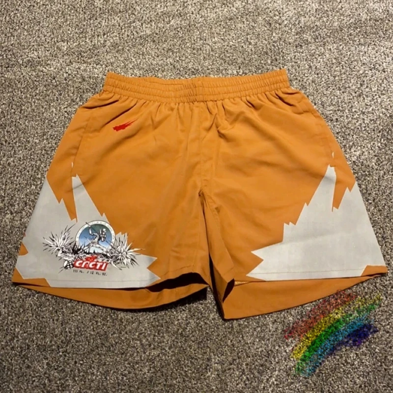 

2021ss Reflective Travis Scott Cactus Jack Cacti Shorts Men Women Mesh Beach Shorts Cactus Jack Breechcloth