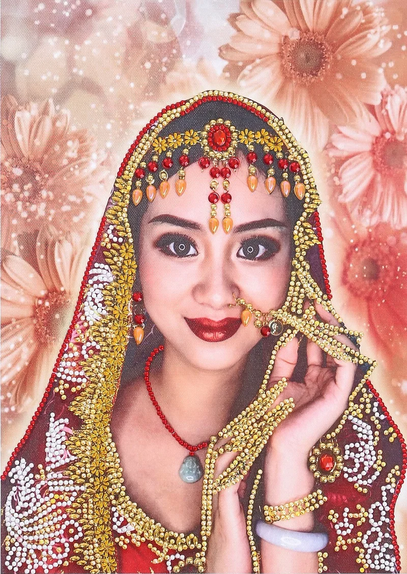 Набор для алмазной вышивки с изображением индийской женщины стразы | Дом и сад