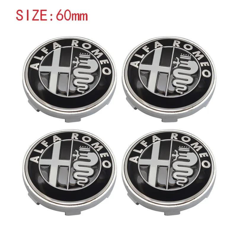 4 шт. Автомобильная эмблема колпачок ступицы колеса значок чехлы для ALFA ROMEO Mito 147 156