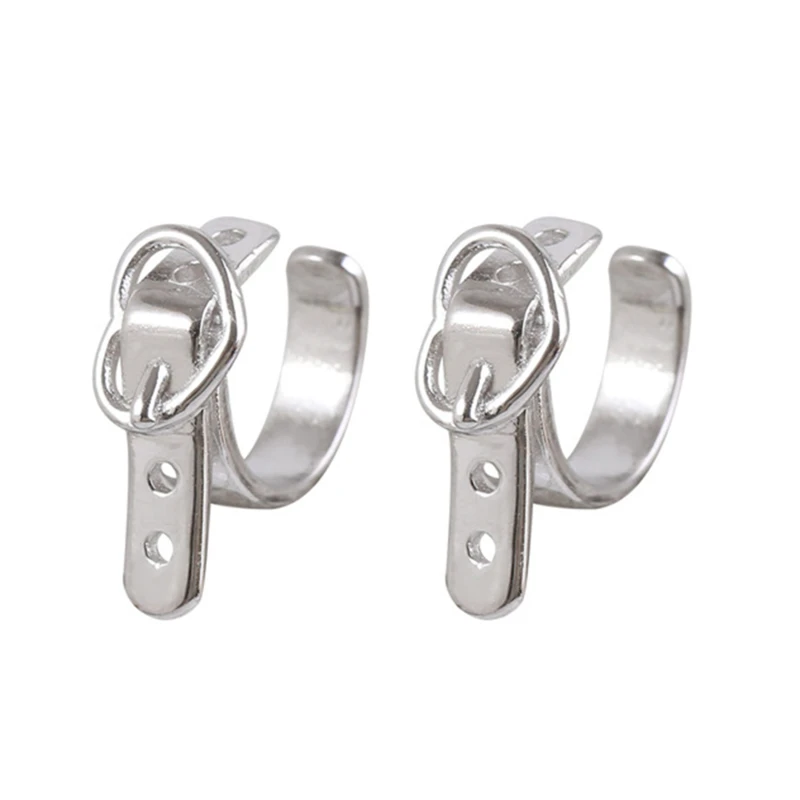 

Love Heart Belt Ear Clip Female Simple Fashion INS Cold Wind Non Pierced Handmade Wholesale Jewelry