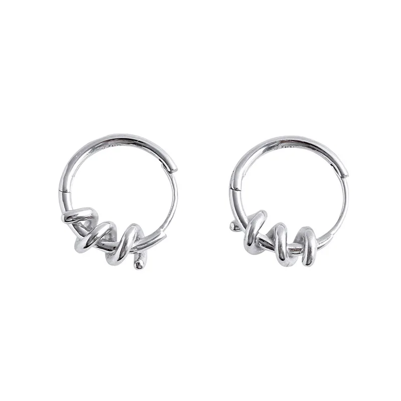 

Silvology 925 Sterling Silver Spiral Weave Hoop Earrings for Women Winding Circle Elegant Chic Earrings Ladies Fashion Jewelry