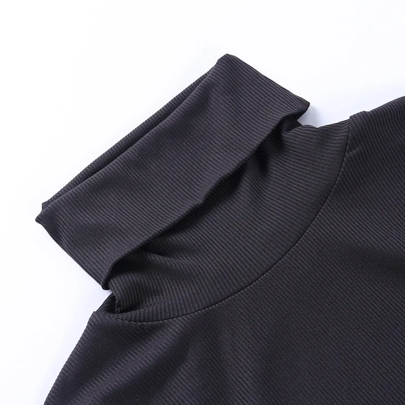 

Tinastyle Ribbed Women Set Turtleneck Long Sleeve Crpo Top And Wide Leg Pants 2 Piece Women Matching Sets Casual Sweatsuits