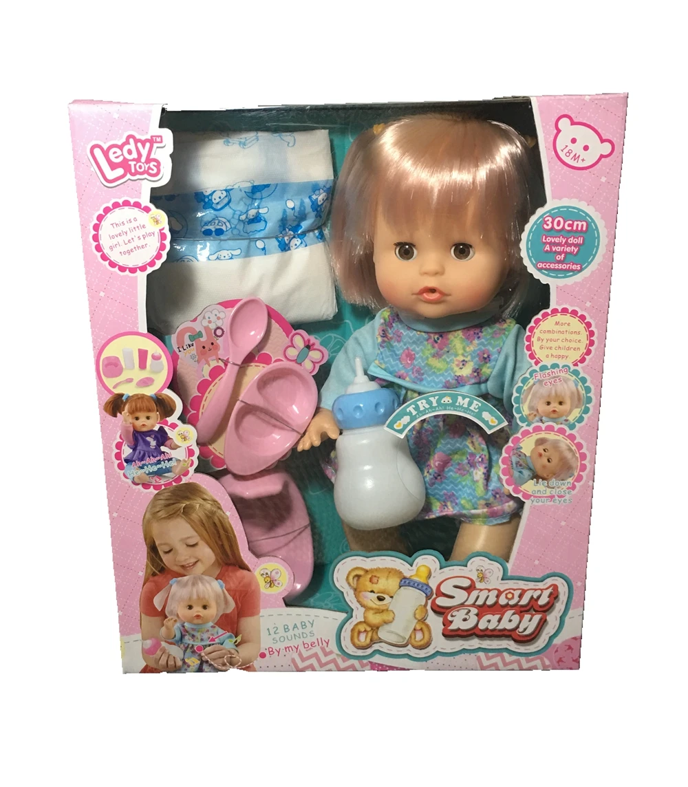 Кукла LeDy DOLL12 дюймов с функцией питья и мочи 12 звуком IC аксессуарами | Игрушки