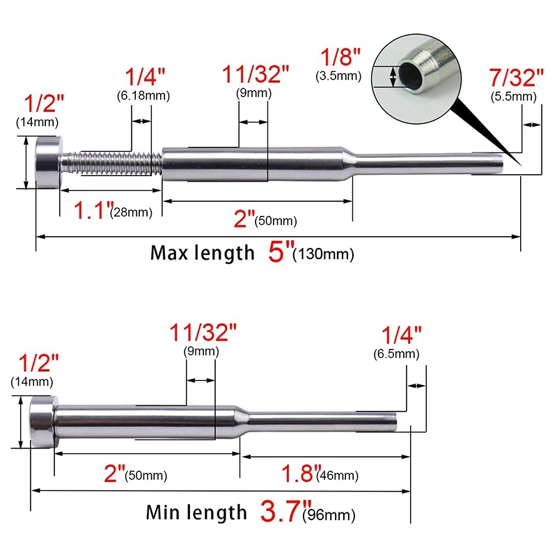 10 шт. набор для намотки кабеля невидимая Поворотная пряжка 1/8 дюйма Резьбовая