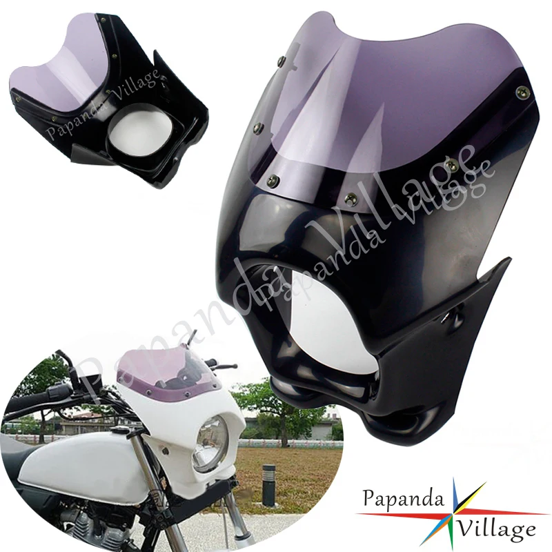 Черный чехол для передних фар мотоцикла обтекатель Honda Monkey APE CD50 CD125T Benri 90 50 125 FTR223