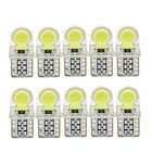 10 шт. T10 светодиодный COB W5W Лампа Белый Автомобильный сигнальный светильник 12V 5W5 Силиконовый водонепроницаемый автомобильный внутренний купольный светильник на танкетке боковая дверная лампа