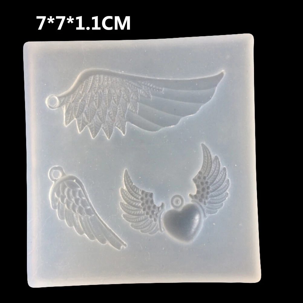 Прозрачная форма ангельские крылья для подвесок ручной работы из эпоксидной